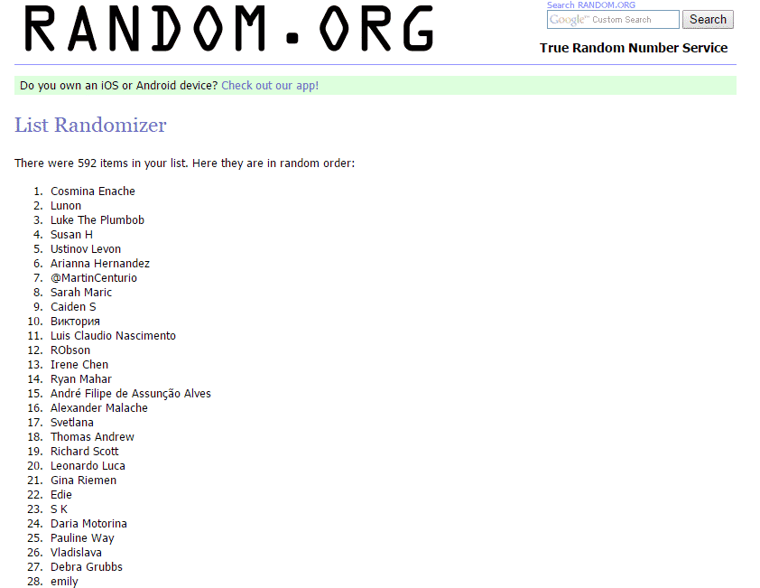 random org giveaway 210215